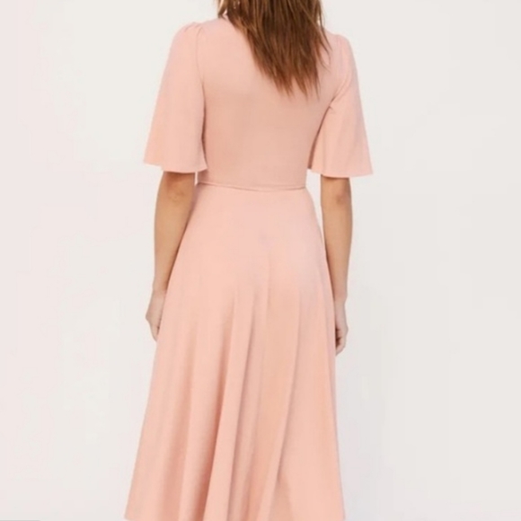 Reformation Gisella Midi Dress In Dust Pink - Picture 3 of 9